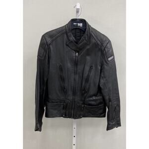 Vintage Hein Gericke Leather Cafe Racer Motorcycle Jacket Small 36w Zip Harley